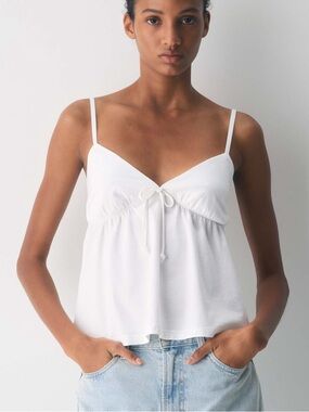 Aritzia Sunday Best White Loulou Babydoll Cami